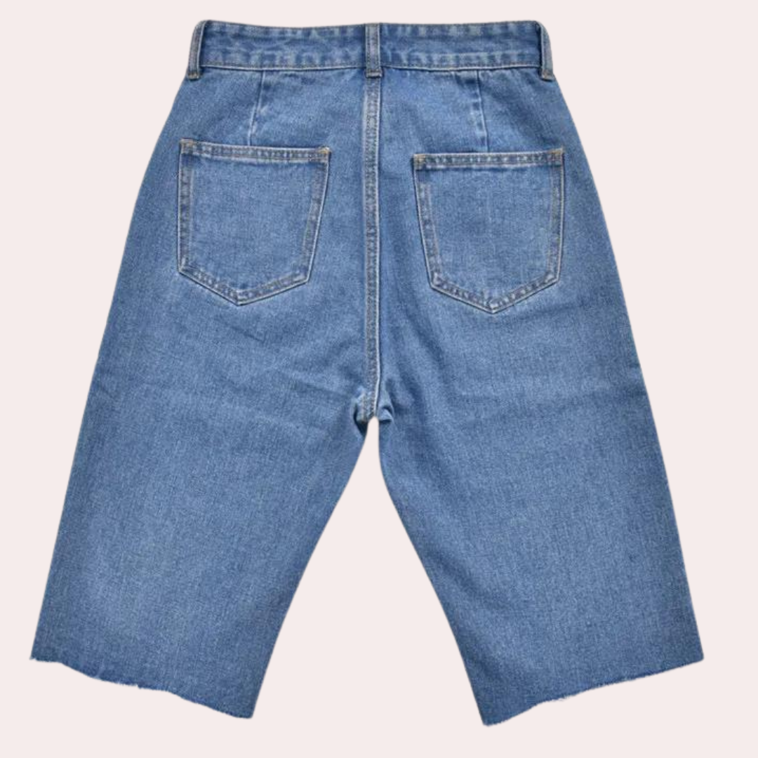 High Waist Women's Denim Shorts – Trendy Casual Jorts for Summer Comfort and Style 2