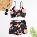 Lucia® | 3-Piece Ombre Lace Bikini Swimsuit With Beach Skirt