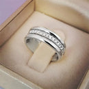 Women's Micro Paved Cubic Zirconia Engagement Ring – Elegant Wedding Band
