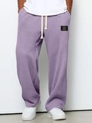 Men's Wide-Leg  Relaxed Fit Lounge Pants – Honeycomb Texture