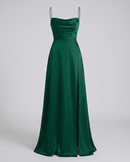 Elegant Womens Silk Maxi Dress Flowing Fit – Chic Summer Evening Gown