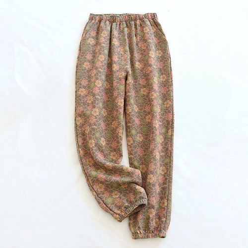 Women's Lightweight Floral Pattern Lounge Pants – Soft Sleepwear Trousers