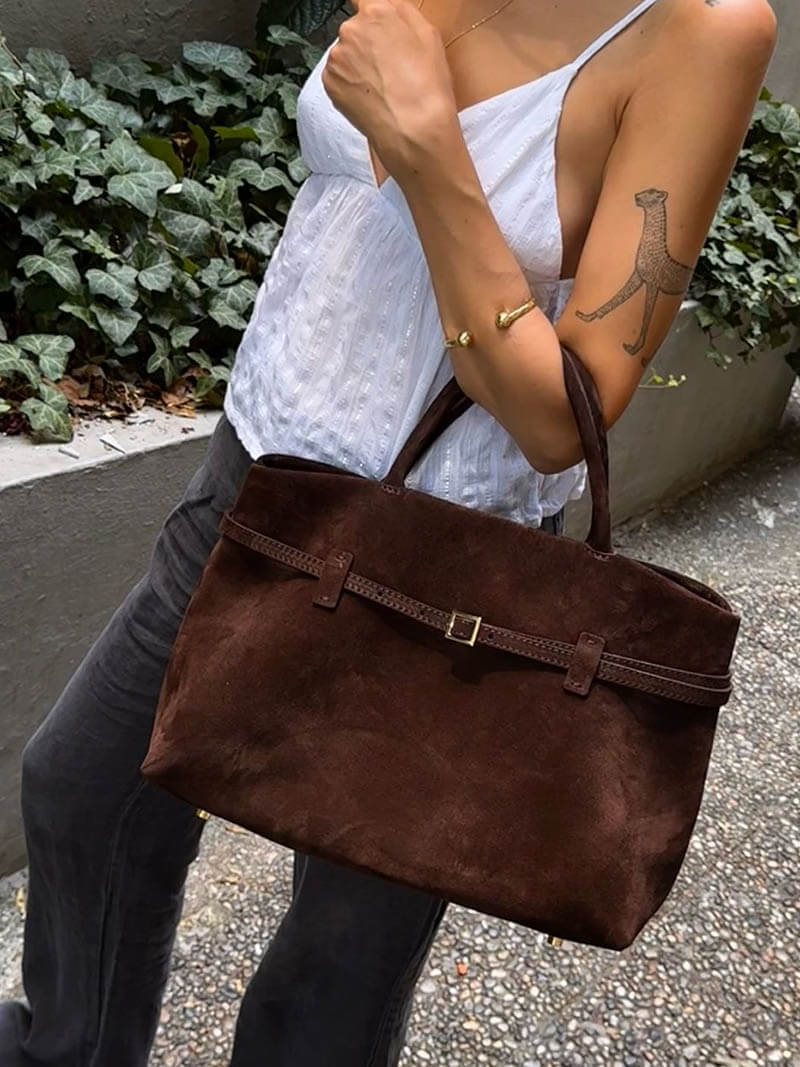 Ladies Handbag Suede 8