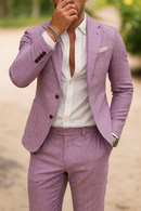 Men’s Lightweight Slim Fit Suit – Breathable Tailored Summer Formal Style