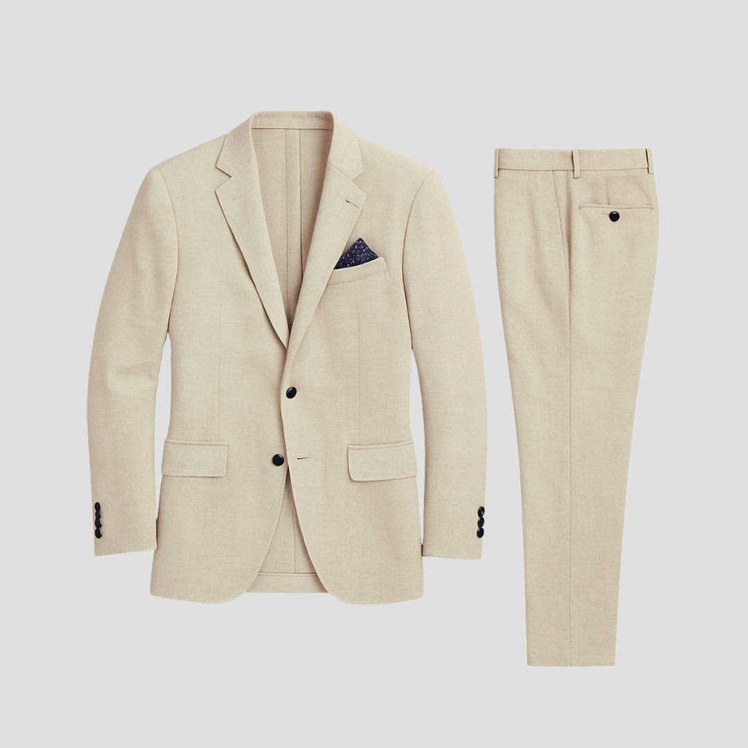 Men’s 2-Piece Slim Fit Suit – Modern Tailored Formal Business Style