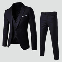 Men’s Elegant 3-Piece Set – Blazer, Pants & Waistcoat Formal Tailored Style