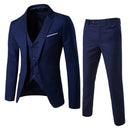 Men’s Elegant 3-Piece Set – Blazer, Pants & Waistcoat Formal Tailored Style