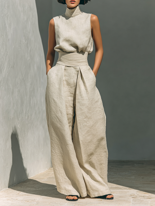 Minimalist Cotton-Linen Set: Effortless Comfort for Casual Outings 0