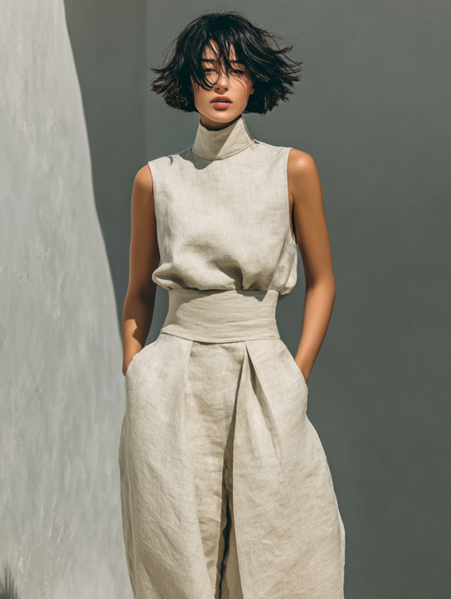 Minimalist Cotton-Linen Set: Effortless Comfort for Casual Outings 5