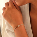 Minimalist Love Knot Bracelet – Waterproof Stainless Steel Unisex Accessory 1