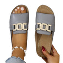 Women’s Slip On Buckle Wedge Sandals – Comfortable Platform Shoes