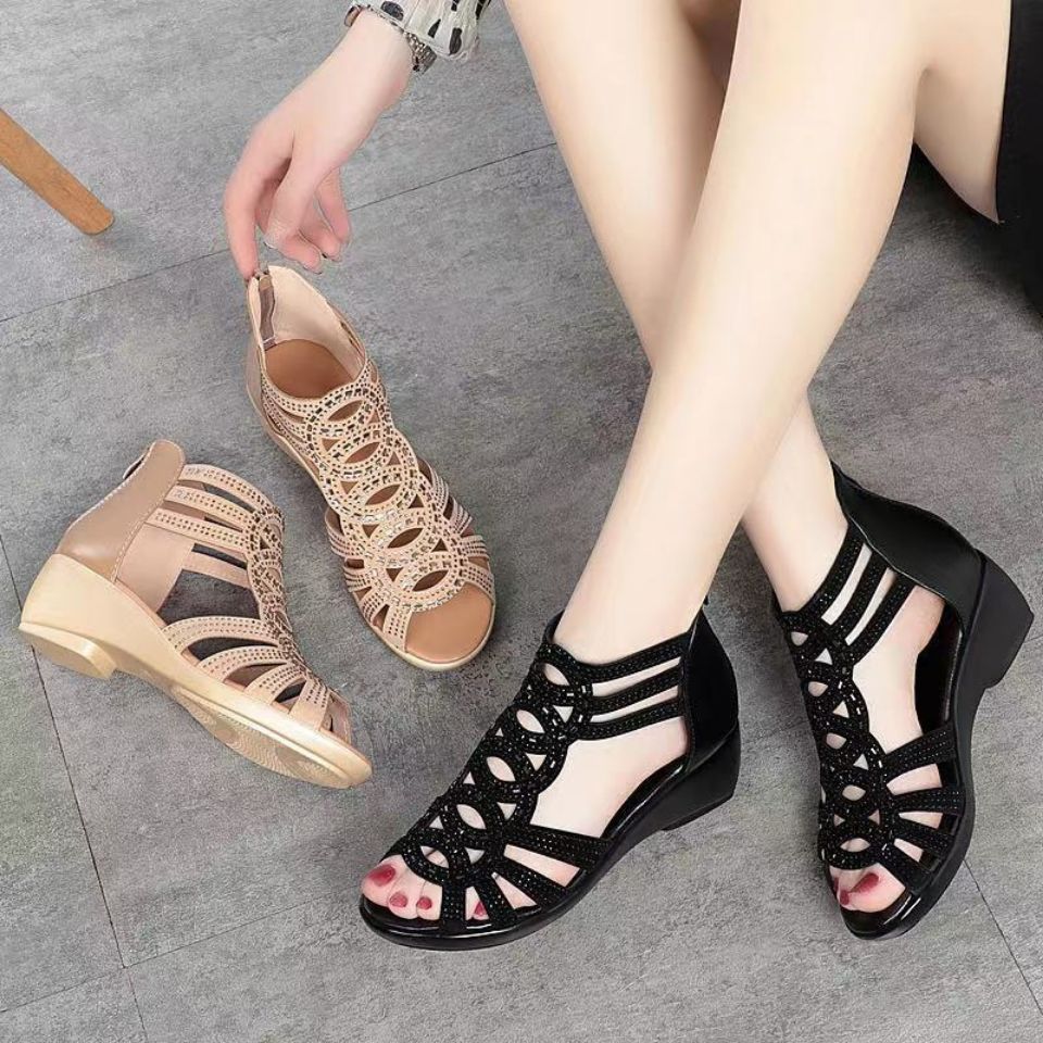 Women’s Stylish Gladiator Glitter Sandals – Elegant Strappy Comfort Shoes
