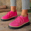 Women’s Lace Up Mesh Sneakers – Breathable Running Shoes With Grip Sole