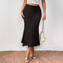 Women’s High-Waisted Pencil Skirt – Scalloped Hem Elegant Fit