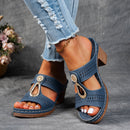 Women’s Elegant Platform Sandals – Sparkling Strap Comfort Shoes