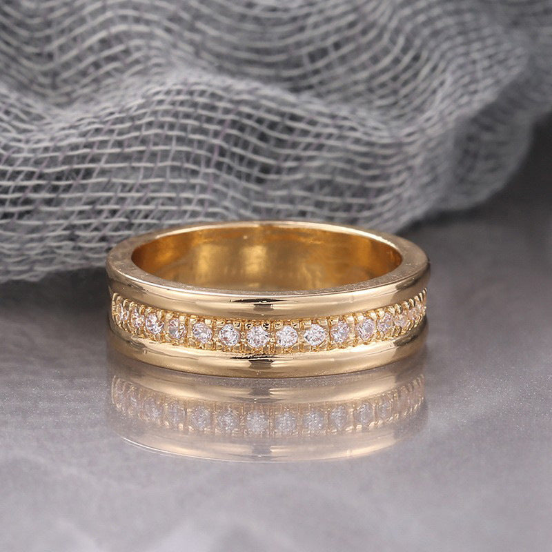 Minimalist Gold Tone Brass Plated Stackable Ring – Elegant Jewelry