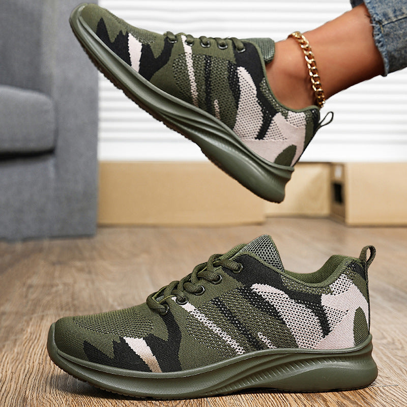 Women’s Sporty Sneakers With Ventilated Upper – Cushioned Comfort Shoes