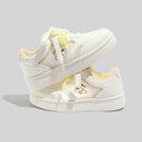 Women's Breathable Laced Up White Mesh Sneakers