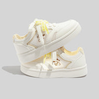 Women's Breathable Laced Up White Mesh Sneakers
