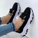 Women’s Slip On Suede Platform Sneakers – Comfortable Casual Shoes