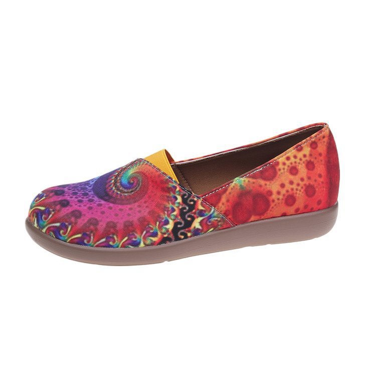 Women’s Colorful Slip On Ballerina Flats – Elastic Cuff Comfort Shoes