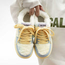 Women's Pink Platform Sneakers With Fleece Lining