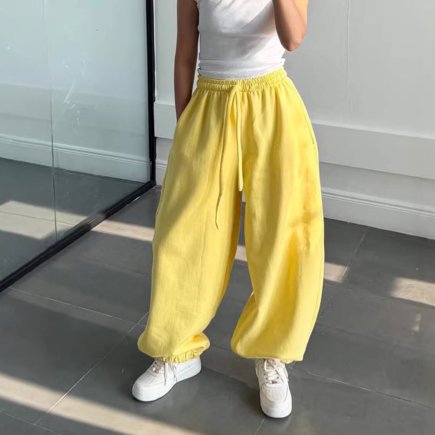 Women's Comfortable Wide Leg Trousers With Elastic Waistband – Relaxed Fit Pants