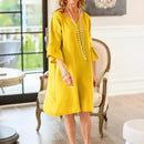 Women’s Casual Ruffle Dress – Hip Length Relaxed Summer Outfit