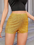Women’s High-Waisted Sequin Shorts – Sparkly Party Glam Fit