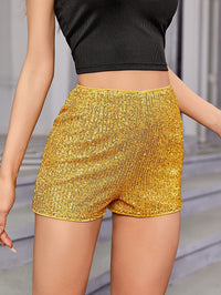 Women’s High-Waisted Sequin Shorts – Sparkly Party Glam Fit