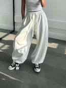 Women's Comfortable Wide Leg Trousers With Elastic Waistband – Relaxed Fit Pants