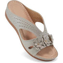 Women's Comfortable Footbed Sandals With Floral Design – Orthopedic Summer Comfort