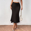 Women’s High-Waisted Pencil Skirt – Scalloped Hem Elegant Fit