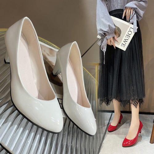 Women’s Elegant Block Heel Pumps – Comfortable Classic Dress Shoes