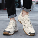 Women's Gray Non-Slip Sneakers With Lace Up Comfort Fit