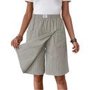 Women's Stylish Linen Shorts With Elastic Waistband – Casual Summer Piece