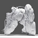 Women's Black Non-Slip Platform Sneakers With Lace Up Comfort
