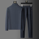 Men’s Black Two Piece Sportswear Tracksuit Set – Athletic Gym Outfit