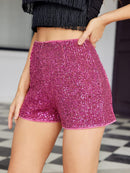 Women’s High-Waisted Sequin Shorts – Sparkly Party Glam Fit