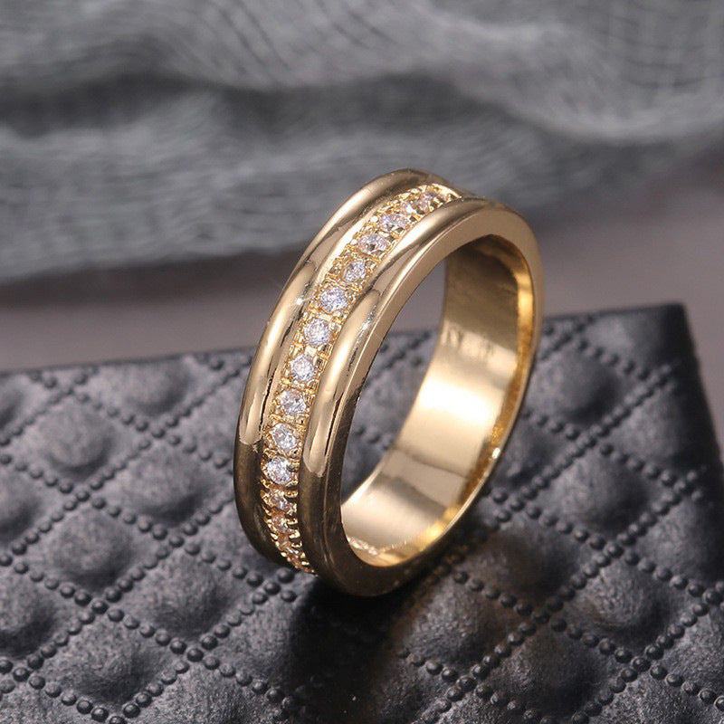 Minimalist Gold Tone Brass Plated Stackable Ring – Elegant Jewelry