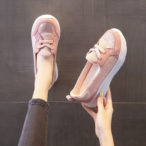 Women’s Pink Slip-On Sneakers – Lightweight Cushioned Comfort Shoes