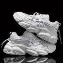 Women's Black Non-Slip Platform Sneakers With Lace Up Comfort