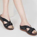 Women's Comfortable Footbed Sandals With Floral Design – Orthopedic Summer Comfort
