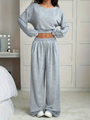 Women’s Sweater Two-Piece Lounge Set – Cozy Relaxed Fit Outfit