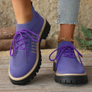 Women’s Lace Up Mesh Sneakers – Breathable Running Shoes With Grip Sole