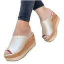 Women’s Elegant Open Toe Wedge Sandals – Comfortable Summer Shoes