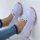 Women’s Slip On Suede Platform Sneakers – Comfortable Casual Shoes