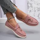 Women’s Flat Slip On Suede Loafers – Comfortable Casual Walking Shoes
