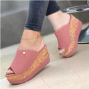 Women’s Elegant Open Toe Wedge Sandals – Comfortable Summer Shoes
