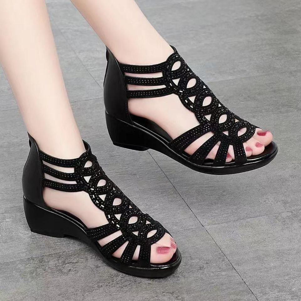 Women’s Stylish Gladiator Glitter Sandals – Elegant Strappy Comfort Shoes